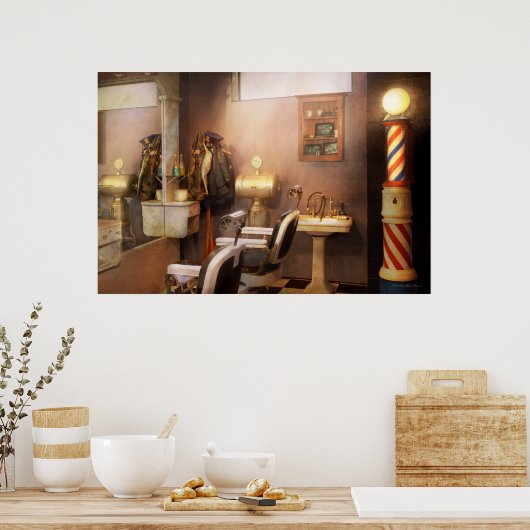 Barber - Basementbarber Poster (Keuken)
