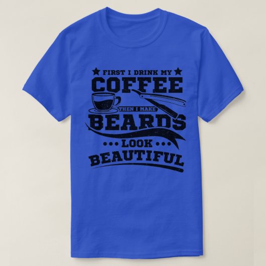 Barber Beard Coffee T-shirt (Design voorkant)