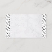 Barber Beard Logo | Barber Gereedschap Patroon Mar Klantenkaartje (Achterkant)