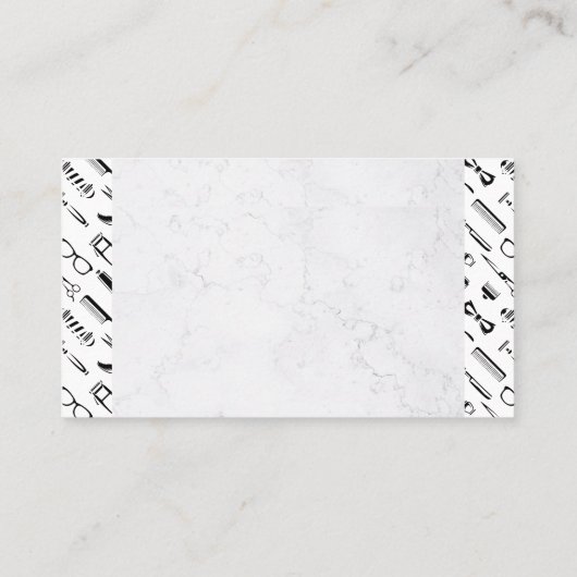 Barber Beard Logo | Barber Gereedschap Patroon Mar Klantenkaartje (Achterkant)