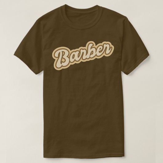 Barber Beige 1 T-shirt (Design voorkant)