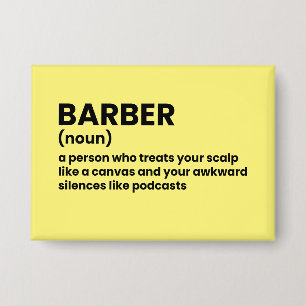 Barber betekent met Humor Button