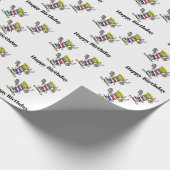 Barber Birthday Wrapping Paper Cadeaupapier (Hoek)