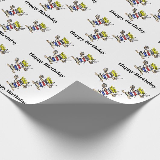 Barber Birthday Wrapping Paper Cadeaupapier (Hoek)