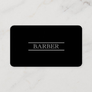 Barber Black en White Modern Professional, eenvoud Visitekaartje