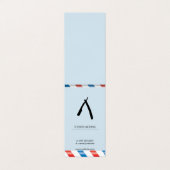 Barber Blade Barber Poles Baby Blue Visitekaartje (Buitenkant ongevouwen)