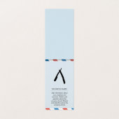 Barber Blade Barber Poles Baby Blue Visitekaartje (Binnenkant ongevouwen)
