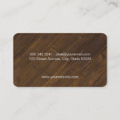 Barber Blade Wood en Mustache Visitekaartje (Achterkant)