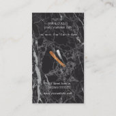 Barber Blade | Zwarte marmer Visitekaartje (Achterkant)