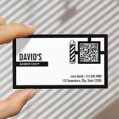 Barber Bold Border QR Code Barbershop Visitekaartje