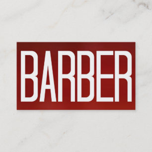 Barber Bold Red Visitekaartje