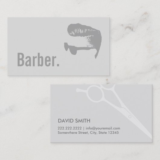 Barber Bold Text Minimalist Hairdresser Hair Visitekaartje (Voorkant / Achterkant)