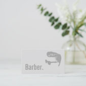 Barber Bold Text Minimalist Hairdresser Hair Visitekaartje (Staand voorkant)