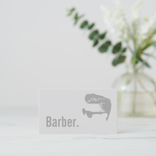 Barber Bold Text Minimalist Hairdresser Hair Visitekaartje (Staand voorkant)