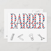 Barber Briefkaart (Voorkant / Achterkant)