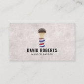 Barber Brush Logo Barbershop Haar Stylist Visitekaartje (Voorkant)