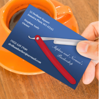 Barber Business Card Template Visitekaartje