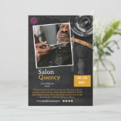 Barber Business / uitnodigingskaart Kaart (Staand voorkant)