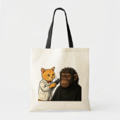 Barber Cat & Chill Gorilla Sticker Tote Bag (Voorkant)