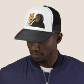 Barber Cat & Chill Gorilla Sticker Trucker Pet (In situ)