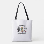 Barber Cat Sharpest Crew - Premium Artistieke Tote Bag (Achterkant)