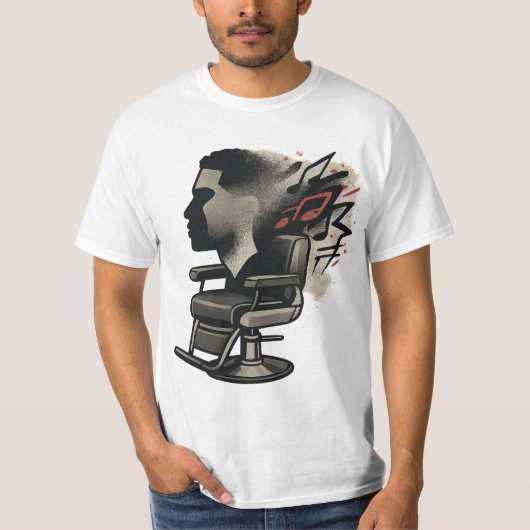 Barber Chair Graffiti Vervagen | T-shirt (Voorkant)