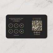 Barber Classic Gold Pole Barbershop Zwarte Loyalit Visitekaartje (Achterkant)