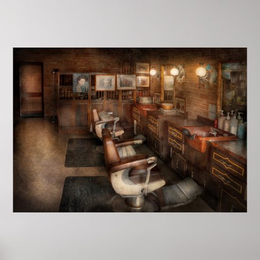 Barber - Clinton, NJ - Clinton Barbershop Poster (Voorkant)