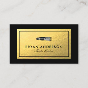 Barber Clipper - Faux Gold Foil Visitekaartje