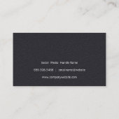 Barber Clippers en Hair Tools | zwart leder Visitekaartje (Achterkant)