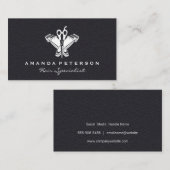 Barber Clippers en Hair Tools | zwart leder Visitekaartje (Voorkant / Achterkant)