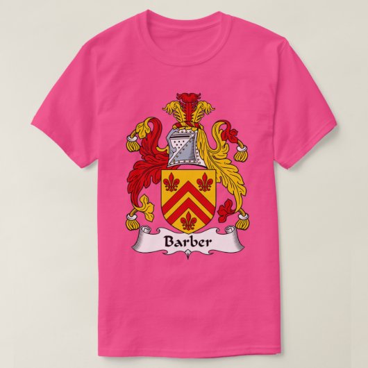 Barber Coat of Arms Family Crest Shirt (Design voorkant)