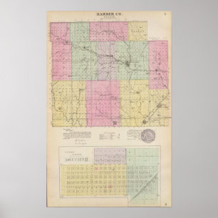 Barber County en Hazelton, Kansas Poster