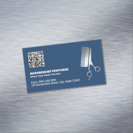 Barber Custom QR Magnetisch Visitekaartje