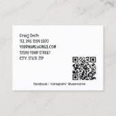 Barber Custom QR Visitekaartje (Achterkant)