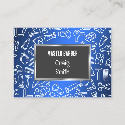 Barber Custom QR Visitekaartje (Voorkant)