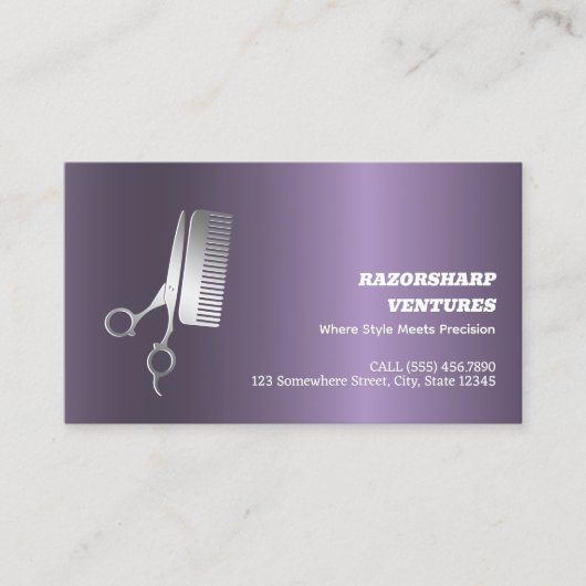 Barber Custom QR Visitekaartje (Voorkant)