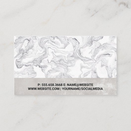 Barber Cutting Hair | Salon Scissors Visitekaartje (Achterkant)