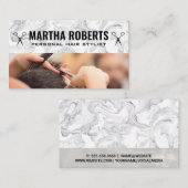 Barber Cutting Hair | Salon Scissors Visitekaartje (Voorkant / Achterkant)