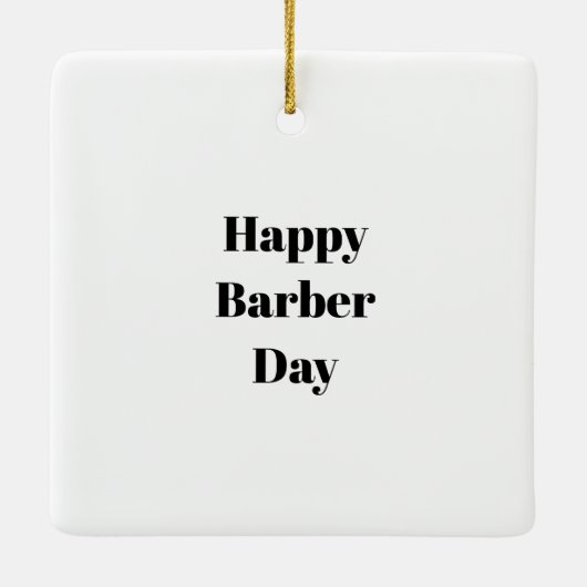 Barber Day Ornament (Achterkant)