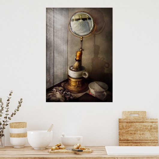 Barber - de ochtendscheerbeurt poster (Keuken)