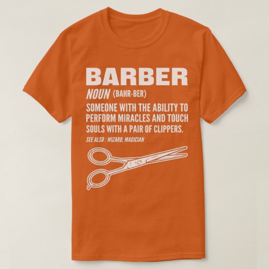 Barber Definition Barber Gift for Haidresser Barbe T-shirt (Design voorkant)