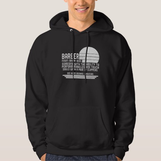 Barber Definition Hair Salon  Best Barber Owner Sh Hoodie (Voorkant)