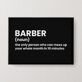 Barber Definition Humor Button (Voorkant)