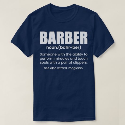 Barber Definition Noun T-shirt (Design voorkant)