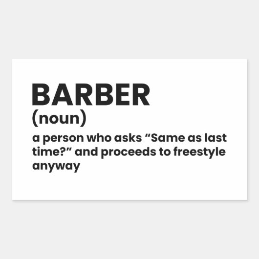 Barber Definition Sticker Gift (Voorkant)