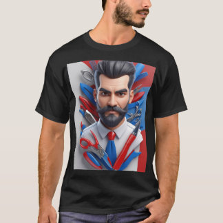 barber design t-shirt