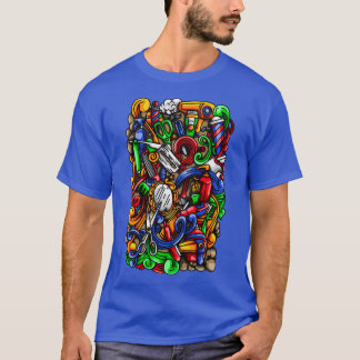 Barber Doodle Illustratie T-shirt