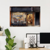 Barber - Een haarsnit krijgen Poster (Thuiskantoor)