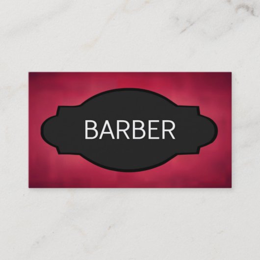 Barber Elegant Naam Bord Visitekaartje (Voorkant)